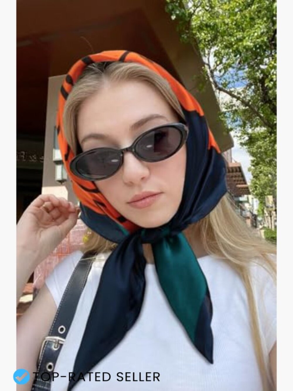 27.5" Square Satin Scarf Women's Hair Wrap Neck Bandana Versatile Styling Soft - Picture 4 of 7